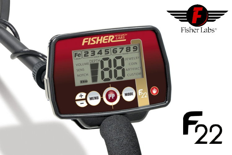 Metalldetektor Fisher F22 Display